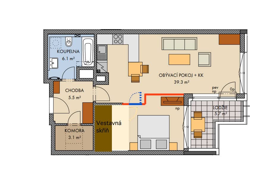 Byt Náměstí Olgy Scheinpflugové