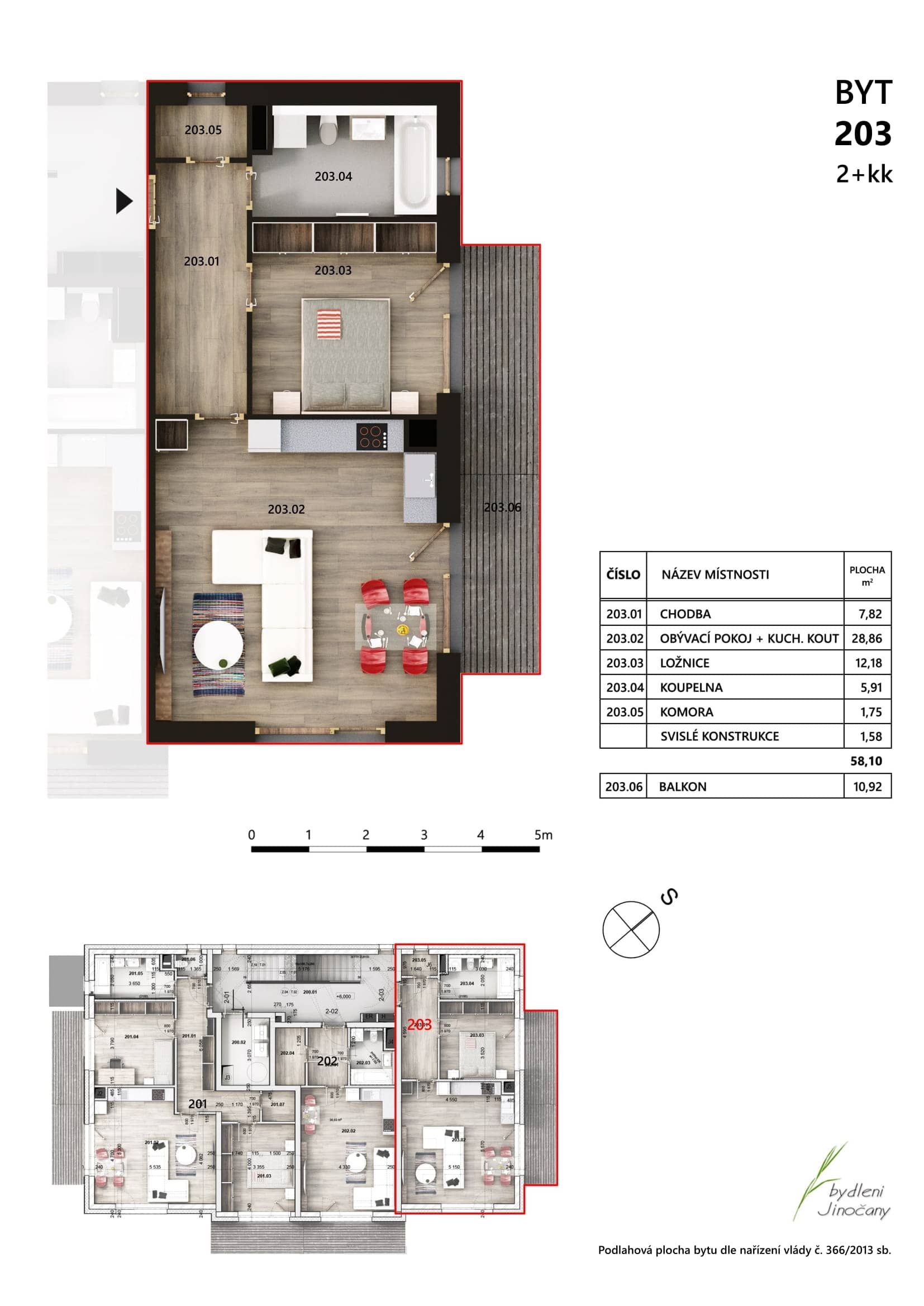 Bydlení Jinočany - bytové domy E1, E2, E3