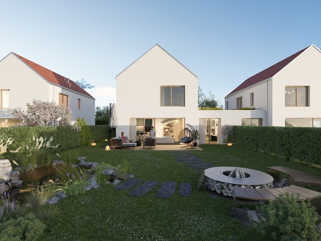 Nové Miškovice - rodinné domy se zahradou