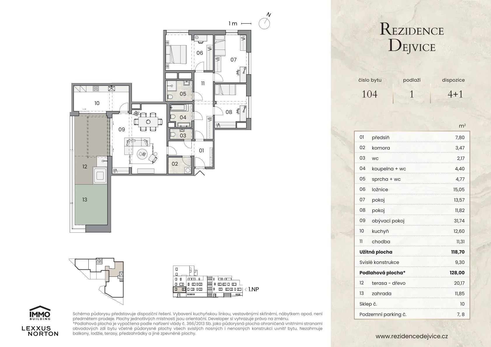 Byt U Dejvického rybníčku