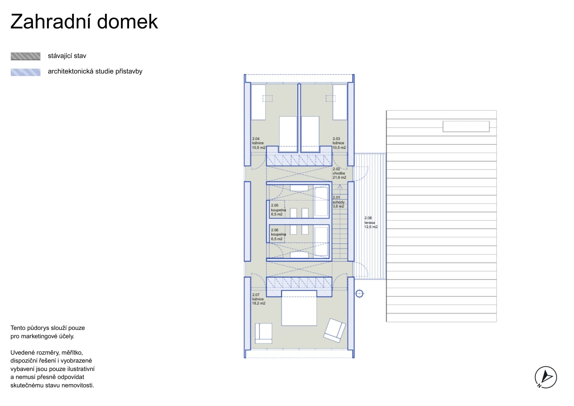 Pozemek s chatou Mukařov